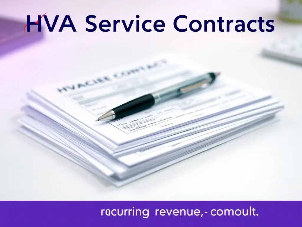 An image of a stack of service contracts, emphasizing the importance of recurring revenue for HVAC business valuation.
